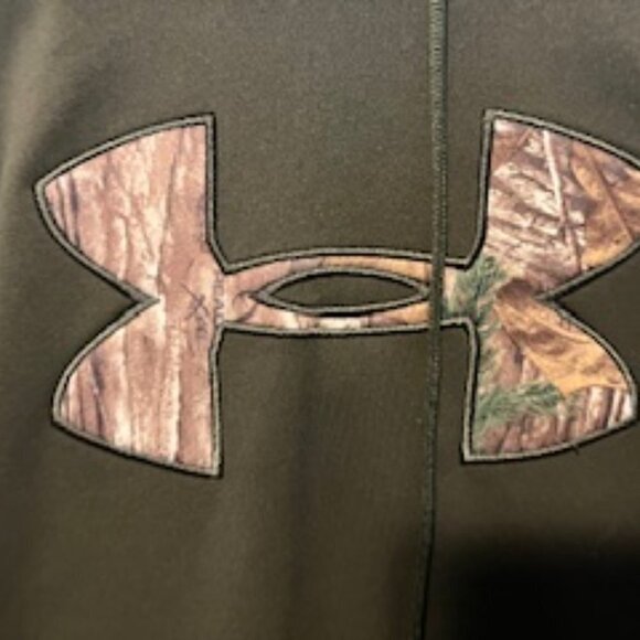 Men's Under Armour Sweatshirt, Size XL Olive Green & Camo patterned - Picture 4 of 6